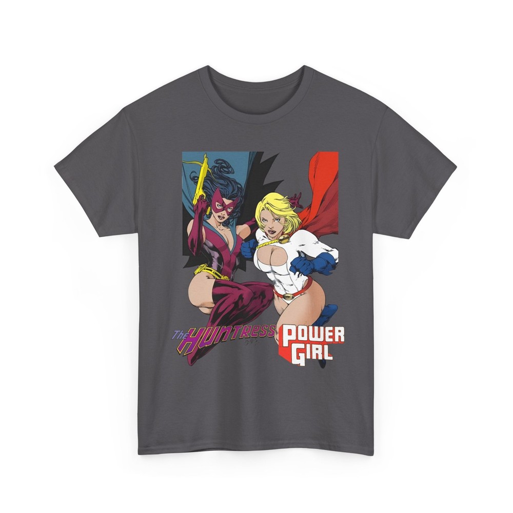 Huntress & Power Girl T-Shirt – Justice Society, Earth 2 – DC Comics Bronze Age