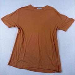 Pierre Cardin Men’s Large T-Shirt Orange Rayon Blend Soft Short Sleeve Crew Neck