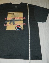 Men’s XL Gray Grey T-shirt 2nd Amendment Minnesota Gun Rights – Cotton Blend