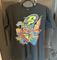 VINTAGE NICKELODEON ROCKET POWER T-SHIRT SIZE L Y2K 90’S CARTOON TEE RUGRATS