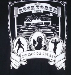 Rocktober 2014 Shirt Adult Extra Large 40 42 Black Graphic Cirque Du Freak Mens