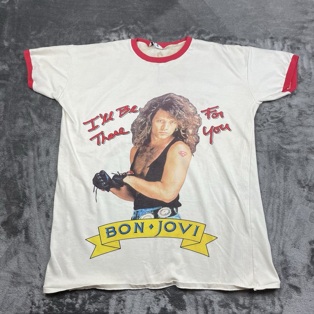 VTG 90s Jon Bon Jovi I’ll Be There For You Ringer Sleep Shirt Nightgown T-Shirt
