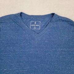 Mutual Weave Men’s Blue Heather V-Neck Short Sleeve Basic T-Shirt Size Medium