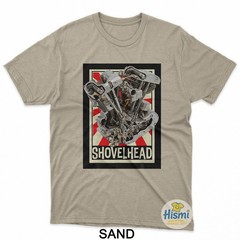 Vintage Shovelhead Motorcycle Engine Cutaway Diagram Retro T-Shirt