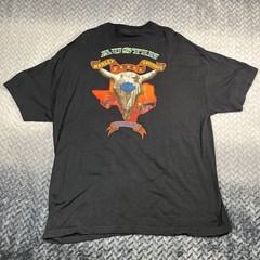 Harley Davidson Austin Graphic T 2XL VTG Y2K SRV Capitol Skull Pistons Flames