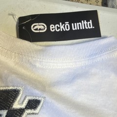 Ecko Unltd. JLT Racing Men’s S White Graphic Tee Crew Neck Cotton