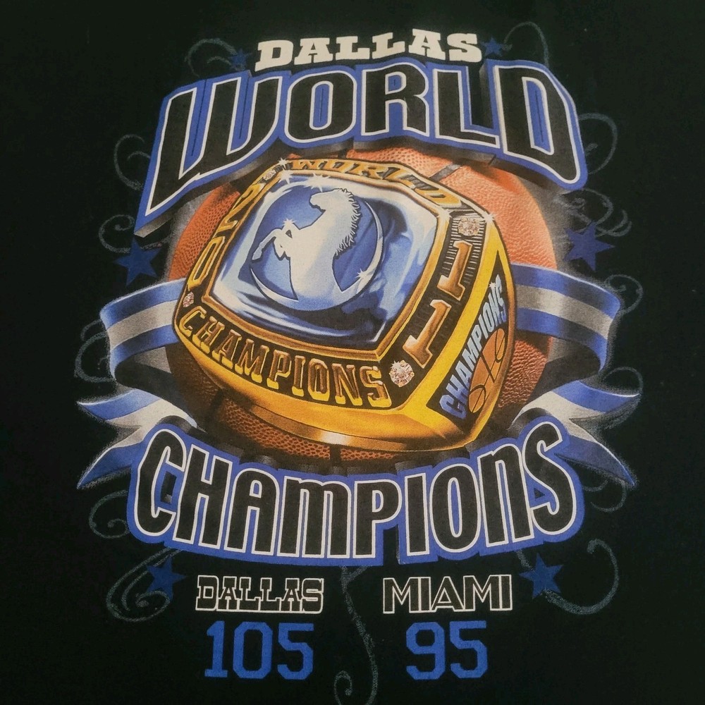 ” The Ring ” Dallas Mavericks Sz. 2XX- 2011 NBA Champions T-Shirt Who Was MVP ?