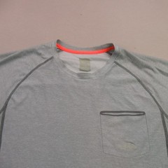 Mens Shirt XL Gray Short Sleeve Crew Neck Outdoors Lightweight Casual
