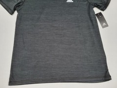 Adidas Men’s Tech Tee Short Sleeve Sports Training Shirt Black Space Dye Crew