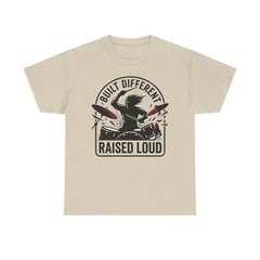 Built Different Raised Loud Drummer T-Shirt