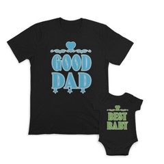 Dad and Baby Matching Outfits Clothes Good Dad Heart Star – Best Baby Heart Knit