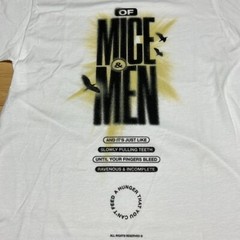 Of Mice and Men Metalcore Alternative Rock Men’s Medium NWT White T-Shirt Band