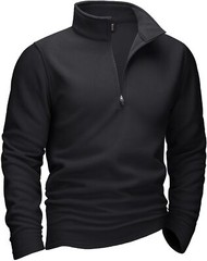 Men’s 1/4 Zip Fleece Shirts Long Sleeve Thermal Warm Winter Casual Sweatshirts