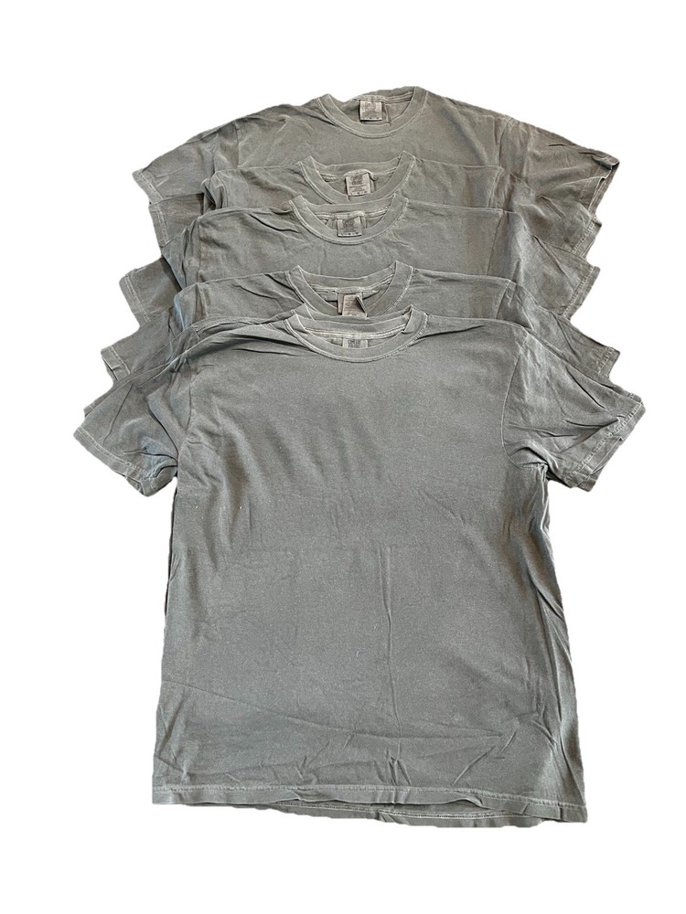 Comfort Colors 100% Cotton Garment-Dyed Heavyweight T-Shirt Size L Lot Of 6 Gray
