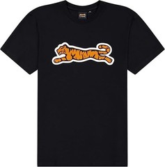 Le TIGRE Mens Flocked Big Tiger Graphic T-Shirt Black 100% Cotton Size Large NWT