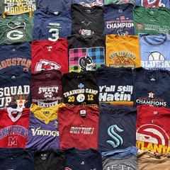 Lot of 30 Sports T Shirts Reseller Bundle Modern Graphic Tees NFL MLB NBA NCAA