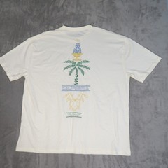 ASOS Design Mens XXXL Cream Oversized California Palm Tree Embroidered T-Shirt