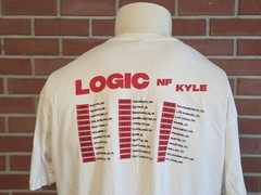 Lot of (2) Logic Kyle Bobby Tarantino T-Shirts Red & White Mens 2XL Crewneck