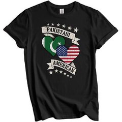 Pakistani American Heart Flags Pakistan USA T-Shirt – Pakistani Gift