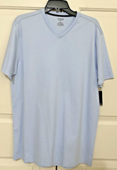 NWT Murano size M lt peri blue short sleeve v-neck shirt mens