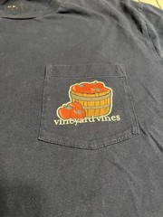 Vineyard Vines Bobbing For Apples Logo Down Long Sleeve Whale Logo Shirt L