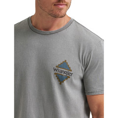 Wrangler Men’s Grey Heather Western Skull Graphic T-Shirt 112372848