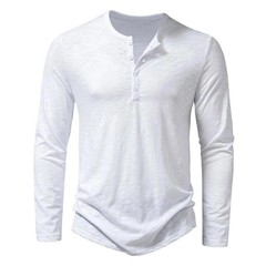 Camisa De Manga Larga Moda Lujo Camiseta Elegante Algodón Cuello V Para Hombres