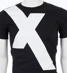 ARMANI EXCHANGE Black X LOGO Short Sleeve Slim Fit Designer Graphic T-shirt NWT