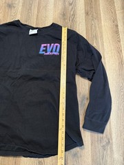 J. America Shirt Men’s Size Large, Black Purple Pink Blue, EVO Powersport Print