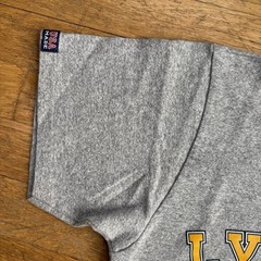 Vintage 90s Lycoming College Shirt Gray Cotton Rayon Size Small