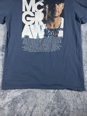 Tim McGraw Shotgun Rider On Tour/Sundown Heaven Town Blue T-Shirt Size S