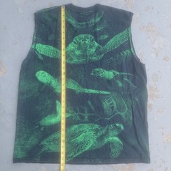 Y2k Sea Turtle nature tank top all over print vacation shirt 100% cotton