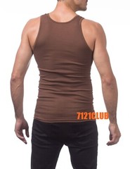 Lot 2 PRO CLUB A SHIRTS TANK TOP BROWN ProClub Mens Wife Beater Undershirt S-7XL