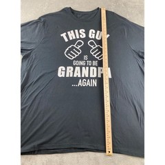 Mens 3XL TShirt This Guy is Going to Be Grandpa Again Graphic Tee Black Cotton