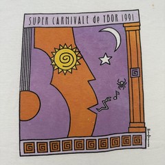 Vintage 1991 Carnivale De Ybor City Shirt Mens L Carnival Art Florida
