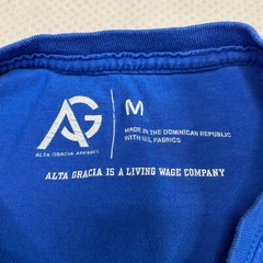 Alta Gracia Mens Graphic T Shirt sz M Blue Vacation Novelty Dominican Republic