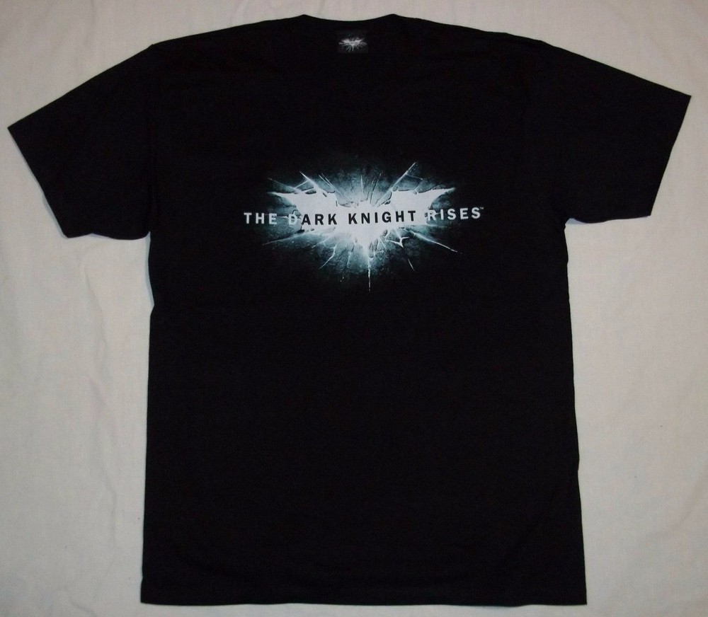 T Shirt DC Comics Batman Movie Logo Dark Knight Rises Shattered