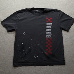 Hollister Honda T Shirt Large Boxy Fit Modern Heavyweight Cotton Splatter Tee