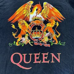 Queen Graphic T-Shirt Unisex Large Black Excellent 2019 Official Band Crest Tee