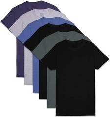 6 Men’s Fruit of the Loom Small T-Shirts Stay Tucked Crew Assorted Colors