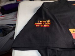 I Was Born A Jew By Blood Patch (Black) w/ Red Fringes. Hot Stamp
