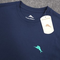 Tommy Bahama T Shirt Mens M Navy Tequila Lime Cocktails Graphic Short Sleeve NEW