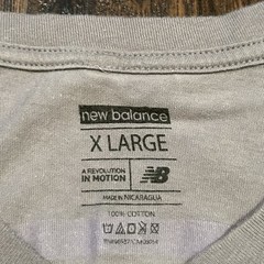 New Balance NB NO 2019 Tee Shirt Grey Mens Size XL