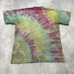 Vintage 90s Paddle Ocee River Shirt L Tie Dye Skull River Tennessee Rafting