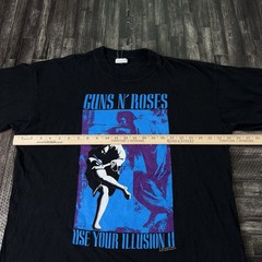 Vintage Guns N Roses Shirt XL EURO Black 90s Band Use Your Illusion II 1991