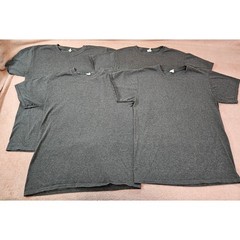 Lot of 4 Hanes Essential T-Shirts Size Small Gray Crew Neck
