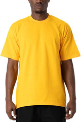 Pro Club Men’s Heavyweight T-Shirt Crew Neck Plain Blank Short Sleeve Tee All Si