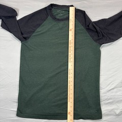 Orvis Long Sleeve Pullover Shirt Mens Medium Green Black Colorblock Fisherman