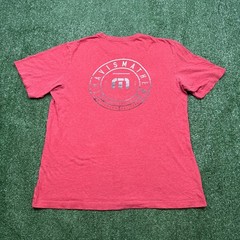 Travis Mathew Graphic Shirt Men’s Size L Red Short Sleeve * READ * Crew Neck