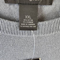 The Men’s Store at Bloomingdale’s Cashmere Blend Sweater Tee XXL Blue Gray S/S